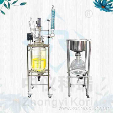 Double Layer Glass Reactor 10L